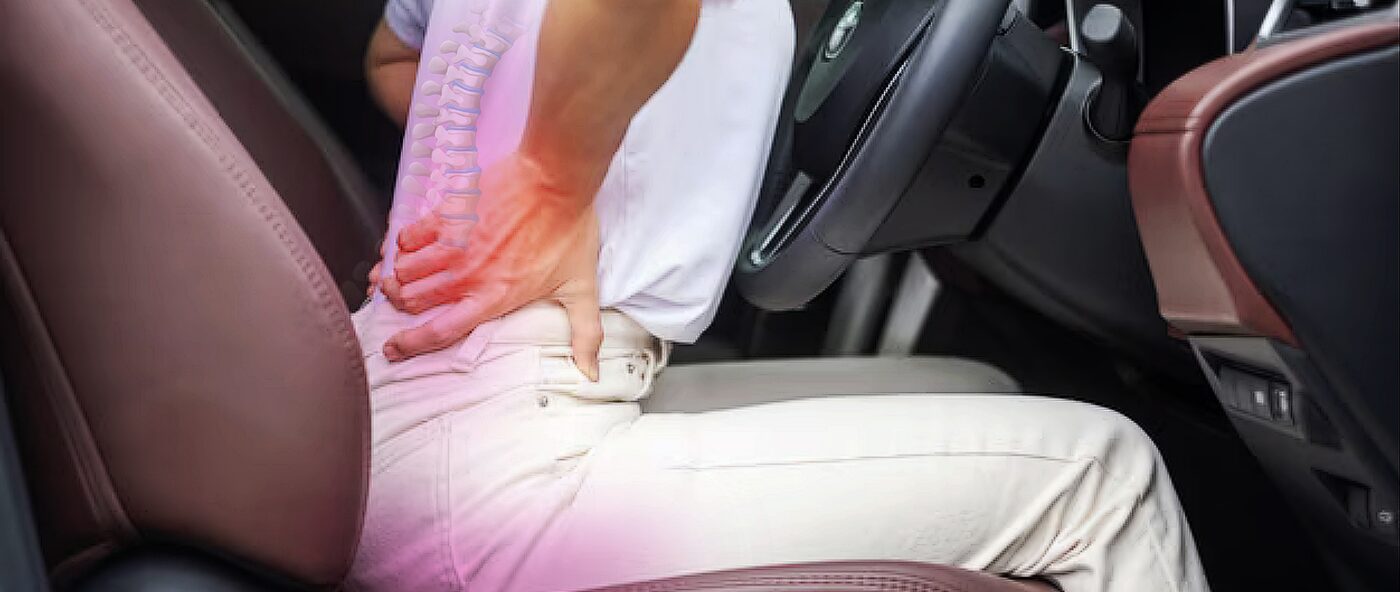 運転中に腰やお尻が痛くなる様子